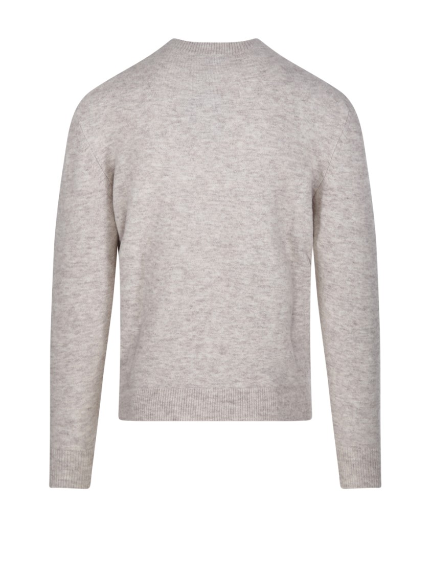 Altea Soft Blend Knit Sweater With Ribbed Hem In Gray