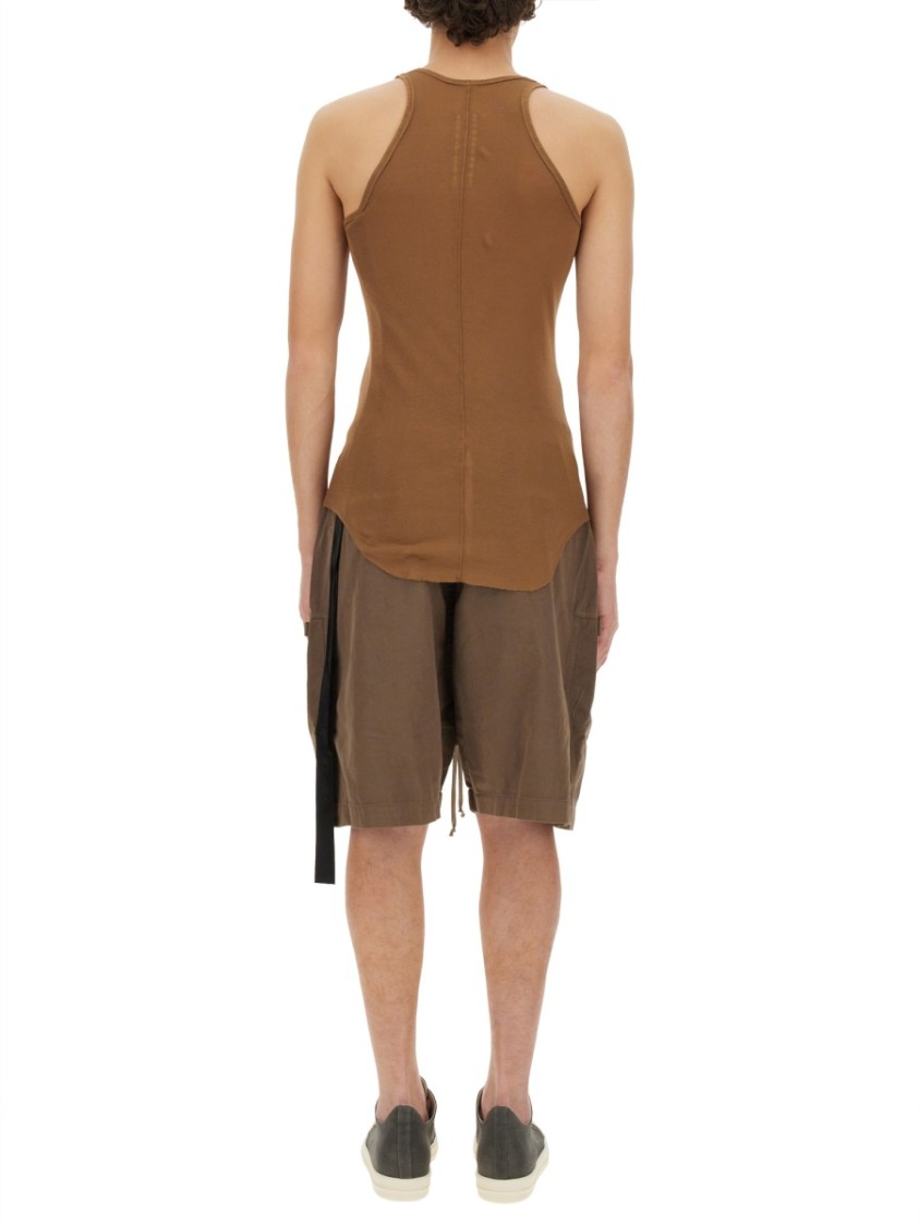 Rick Owens Drkshdw Drkshdw By Rick Owens Slim-fit Cotton Tank Top In Brown