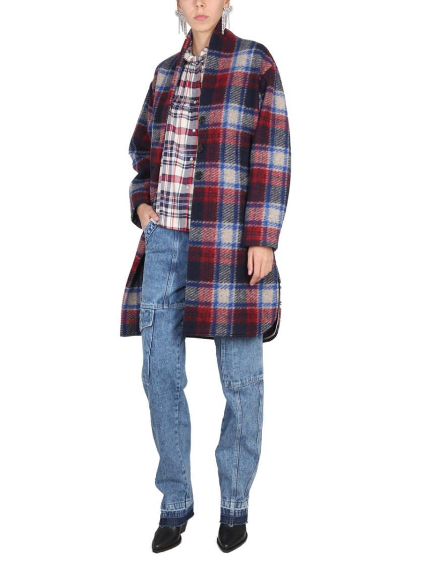Shop Isabel Marant Étoile "gabriel" Coat In Multicolor