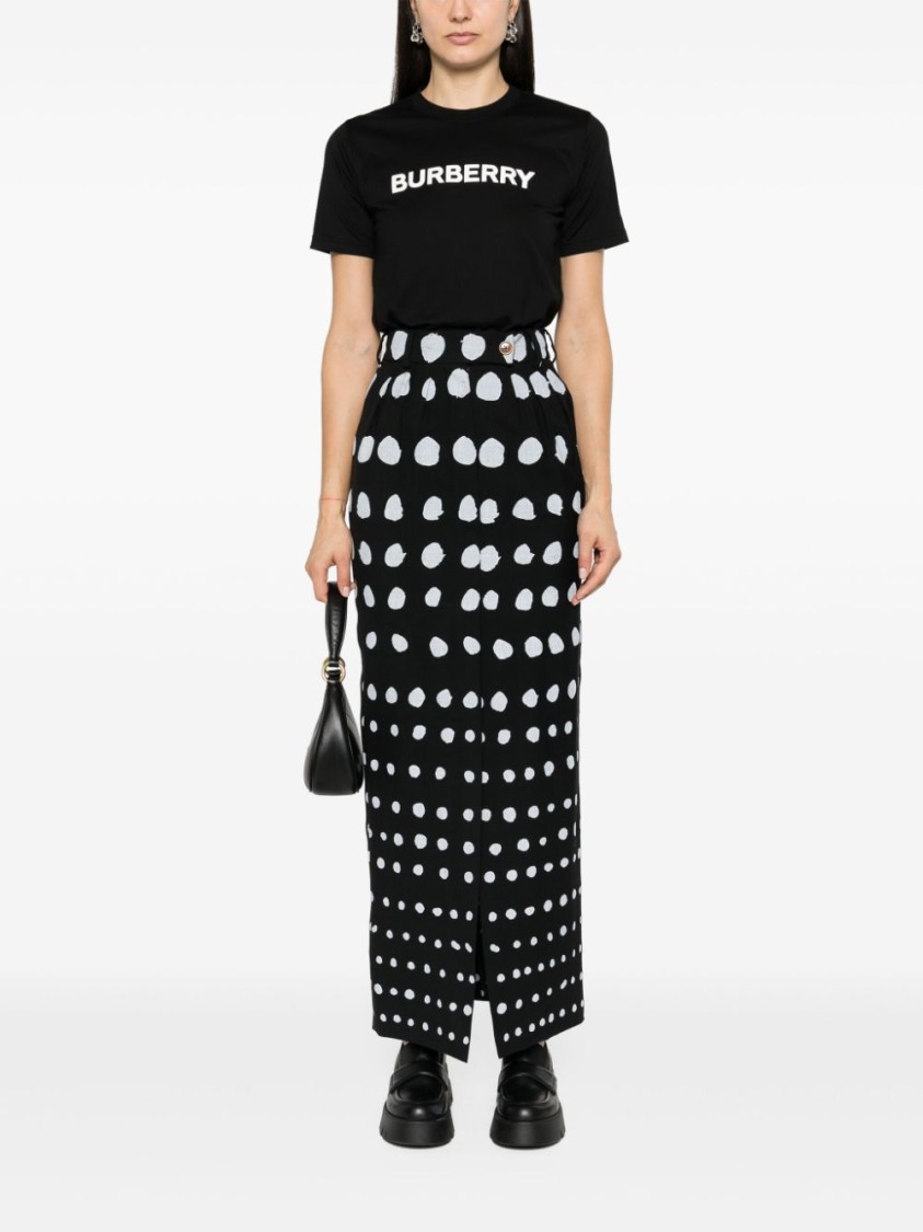 Burberry Regular Logo T-shirt In Black