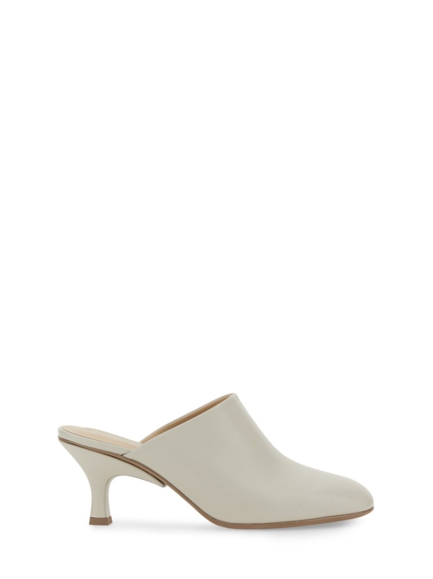 TOD'S TOD'S BACKLESS CALFSKIN SANDALS WITH SOPHISTICATED HEEL