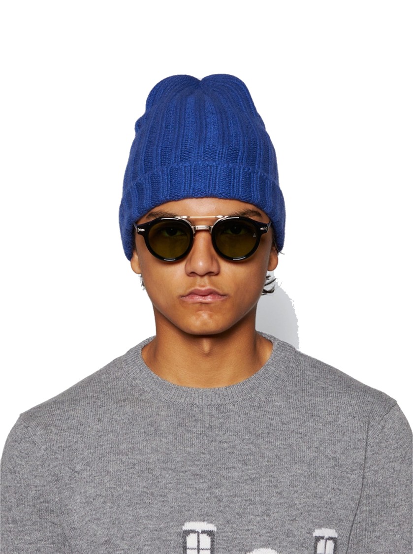 The Elder Statesman Ranger Beanie Blue Jay In Blue