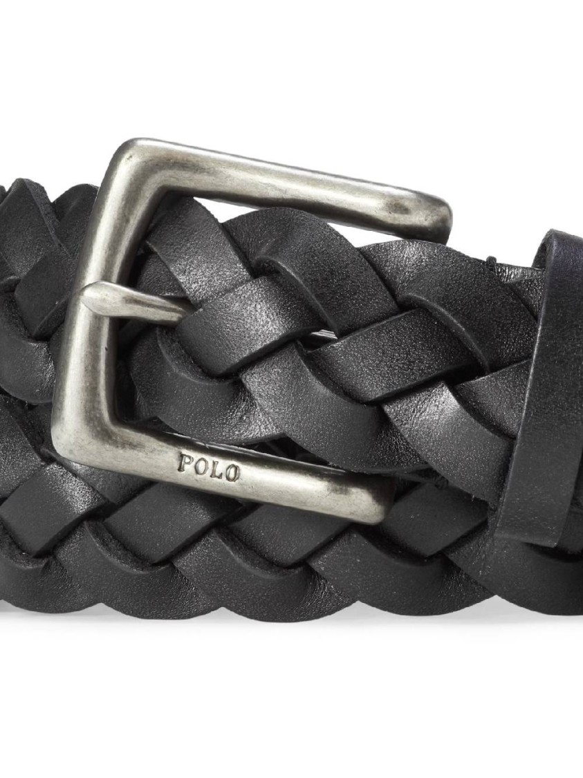 Polo Ralph Lauren Casual Smooth Leather Belt In Black