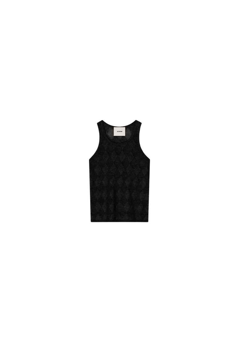 AERON AERON KISMET - DIAMOND KNIT RACER NECK TOP 