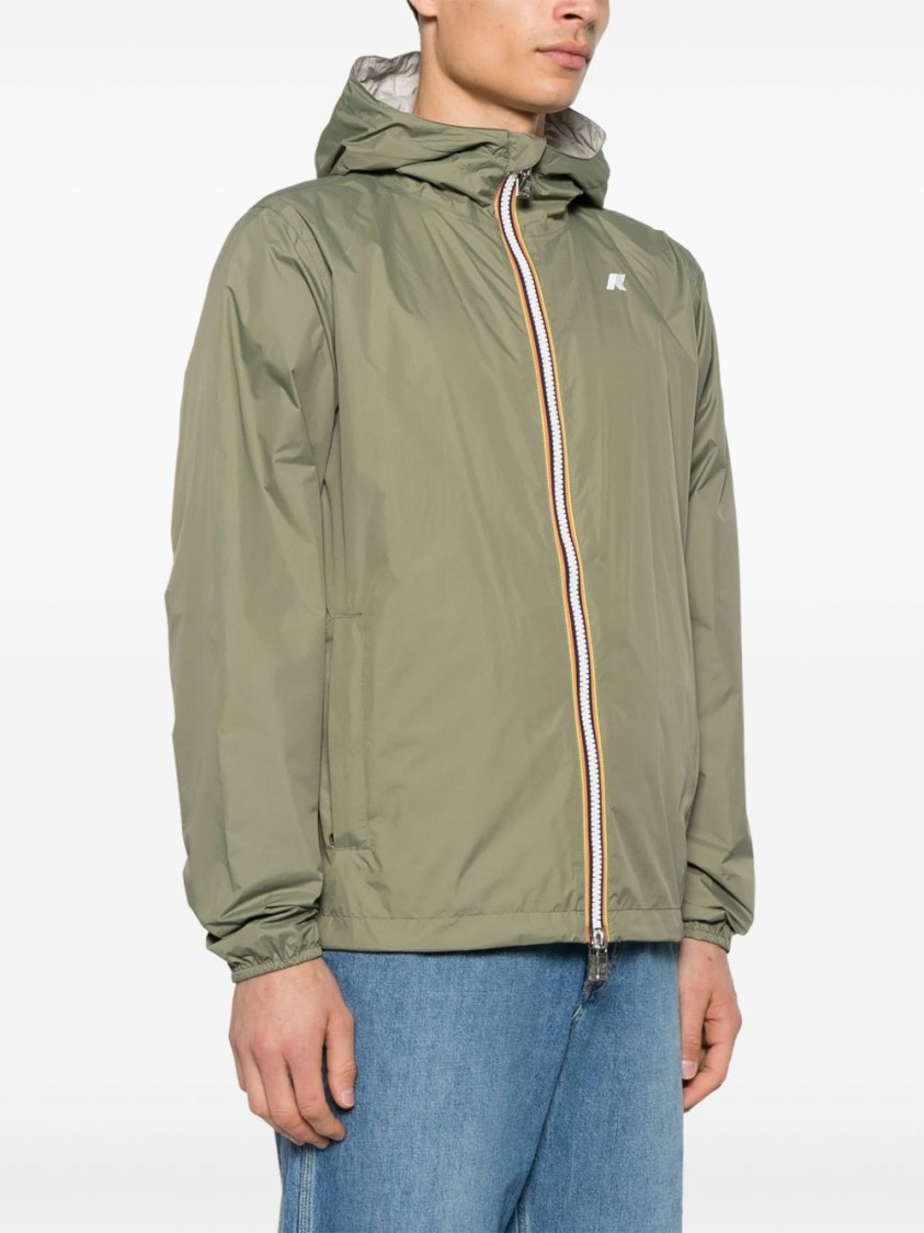K-way Green 'jake Plus' Jacket With Logo