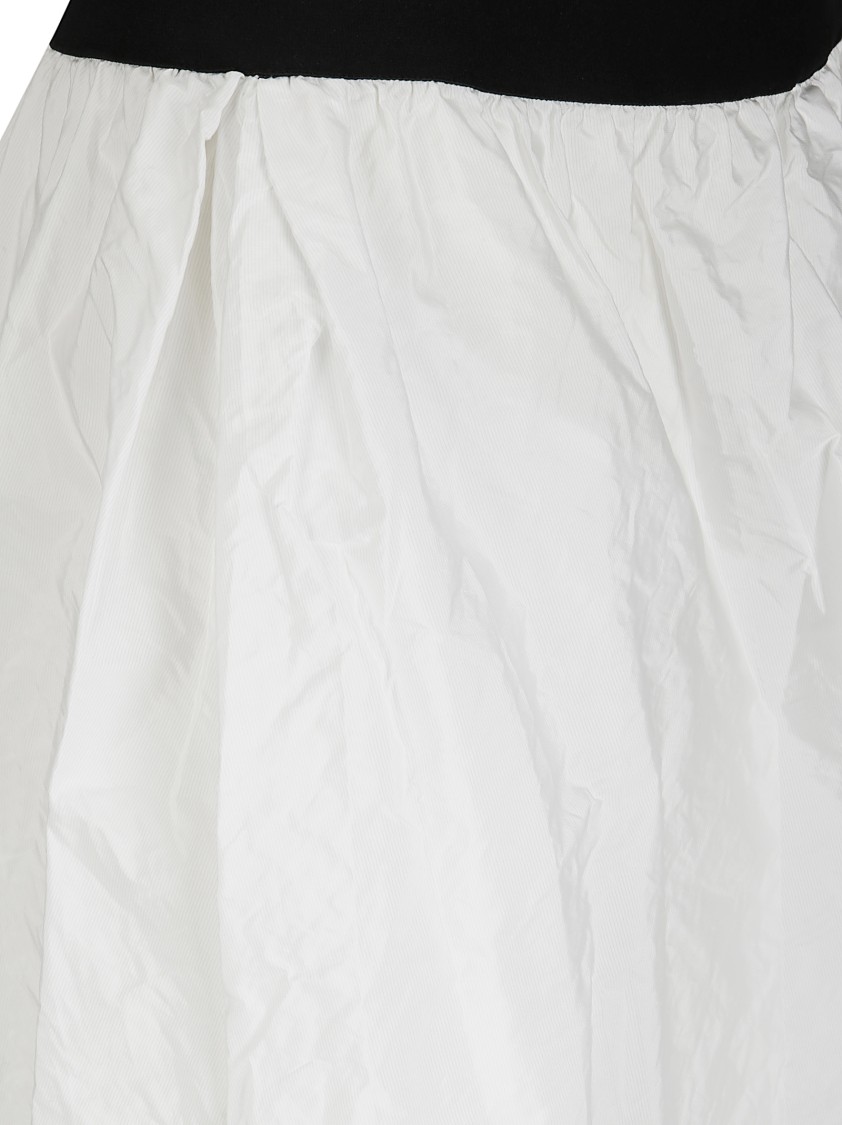 MARIA CALDERARA MARIA CALDERARA VOLUMINOUS TAFFETA SKIRT WITH CONTRASTING ELASTIC WAISTBAND