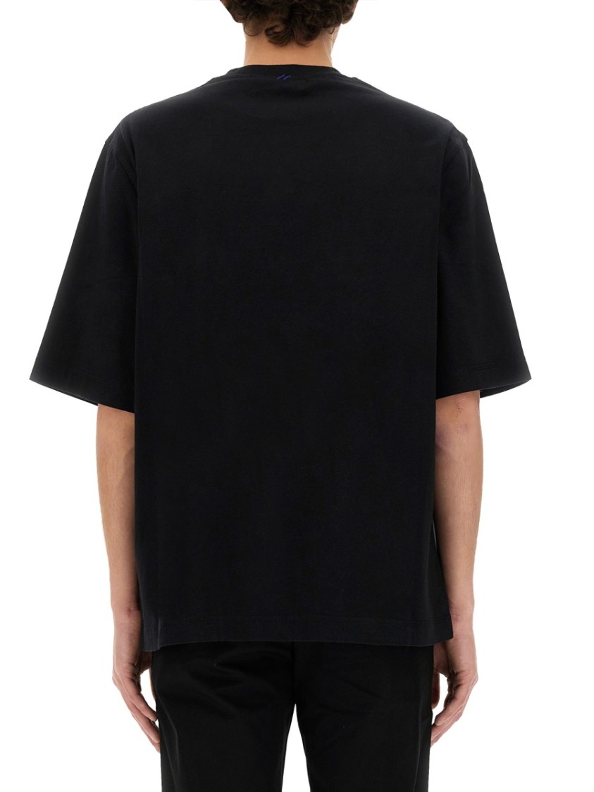 Burberry T-shirt With Round Neck And Short Sleeves In Black