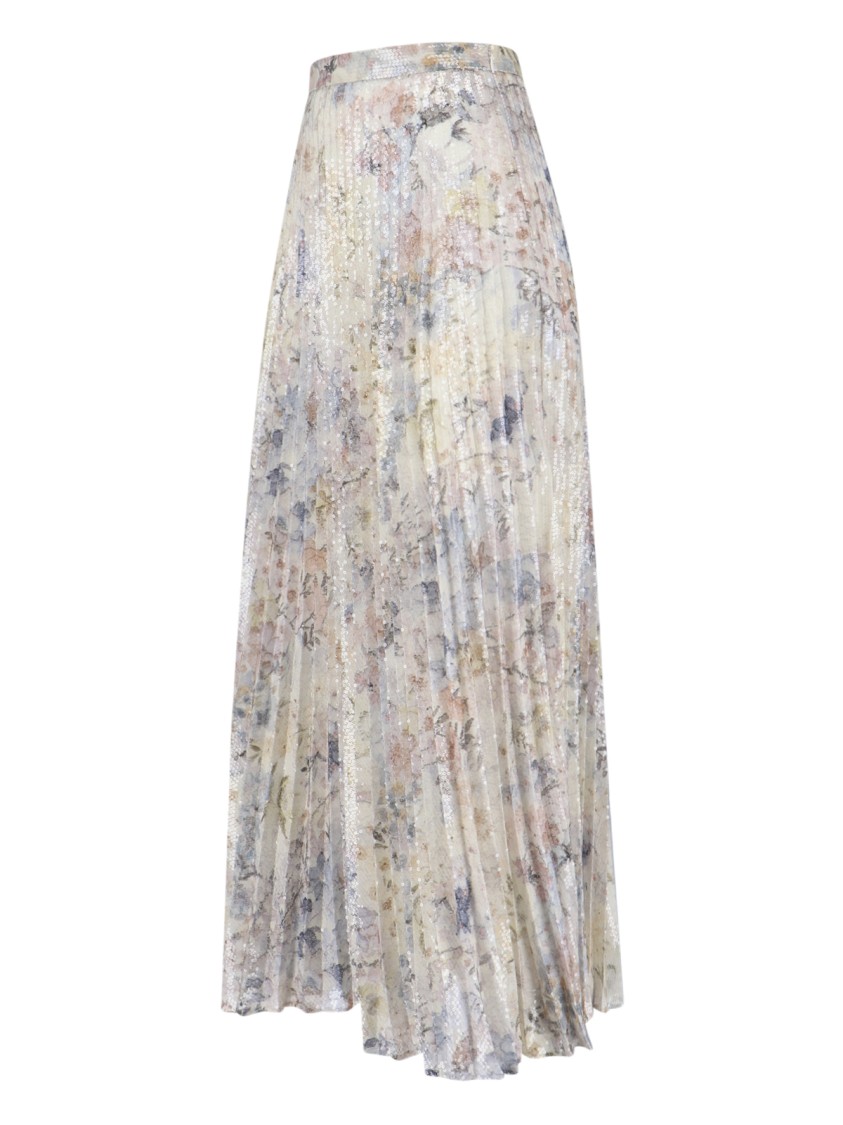 Golden Goose Maxi Pleated Skirt In Multi