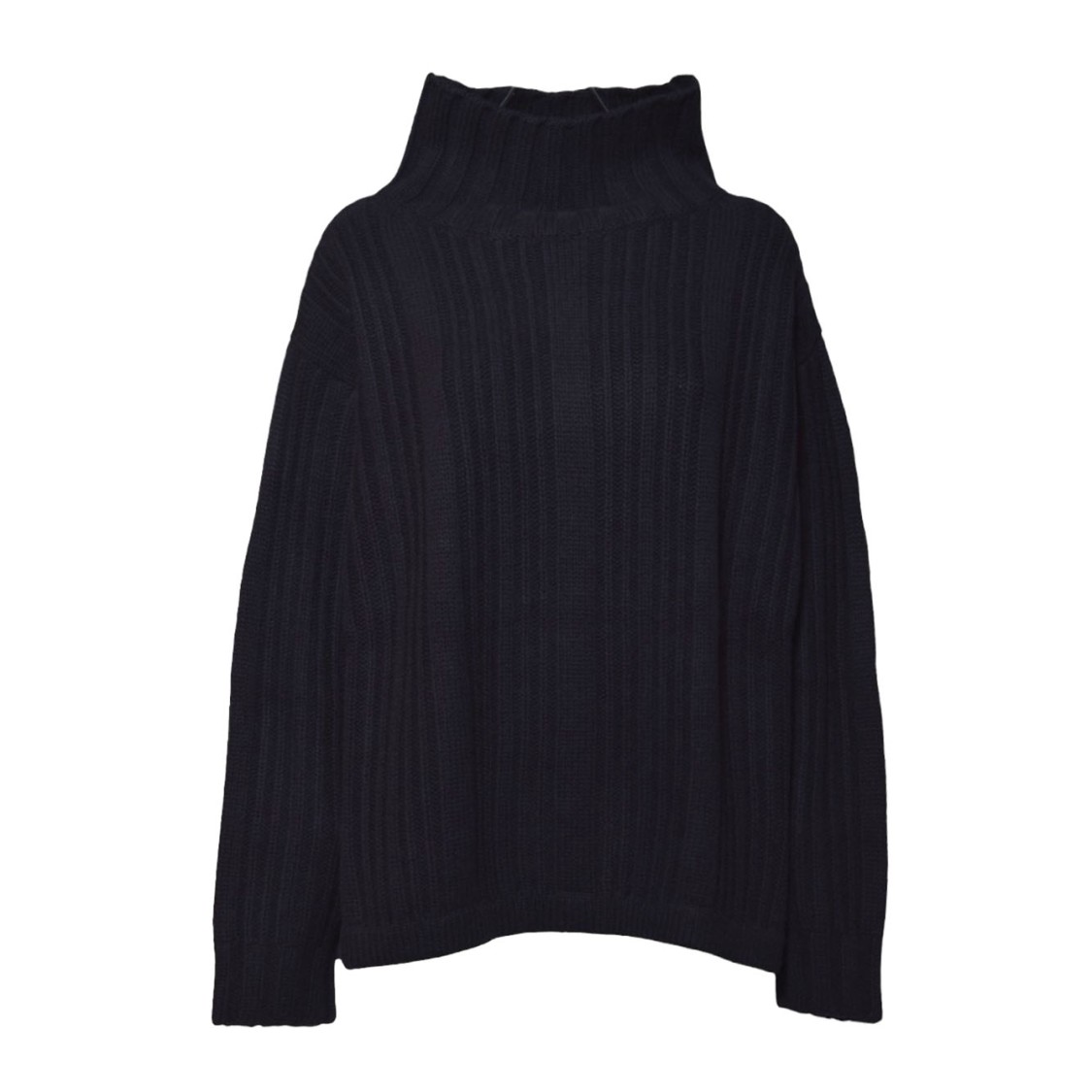 Max Mara Vitalba Turtleneck Sweater In Black Wool And Cashmere In Black