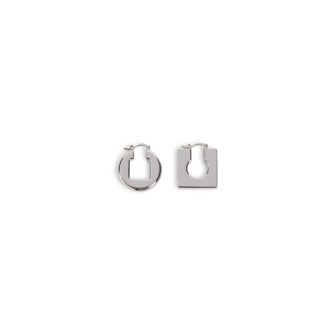 Jacquemus Silver Rond Carre Earrings In Silver