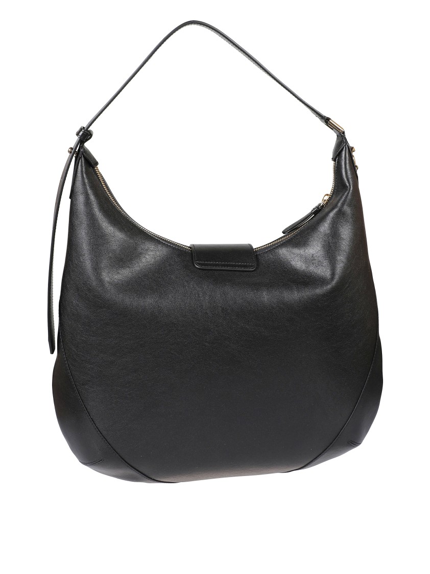 Jimmy Choo Rounded Shoulder Bag In Black