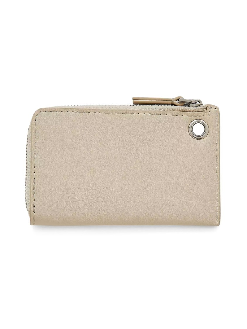 Marc Jacobs Zippered Wallet With Pendant In Neutral