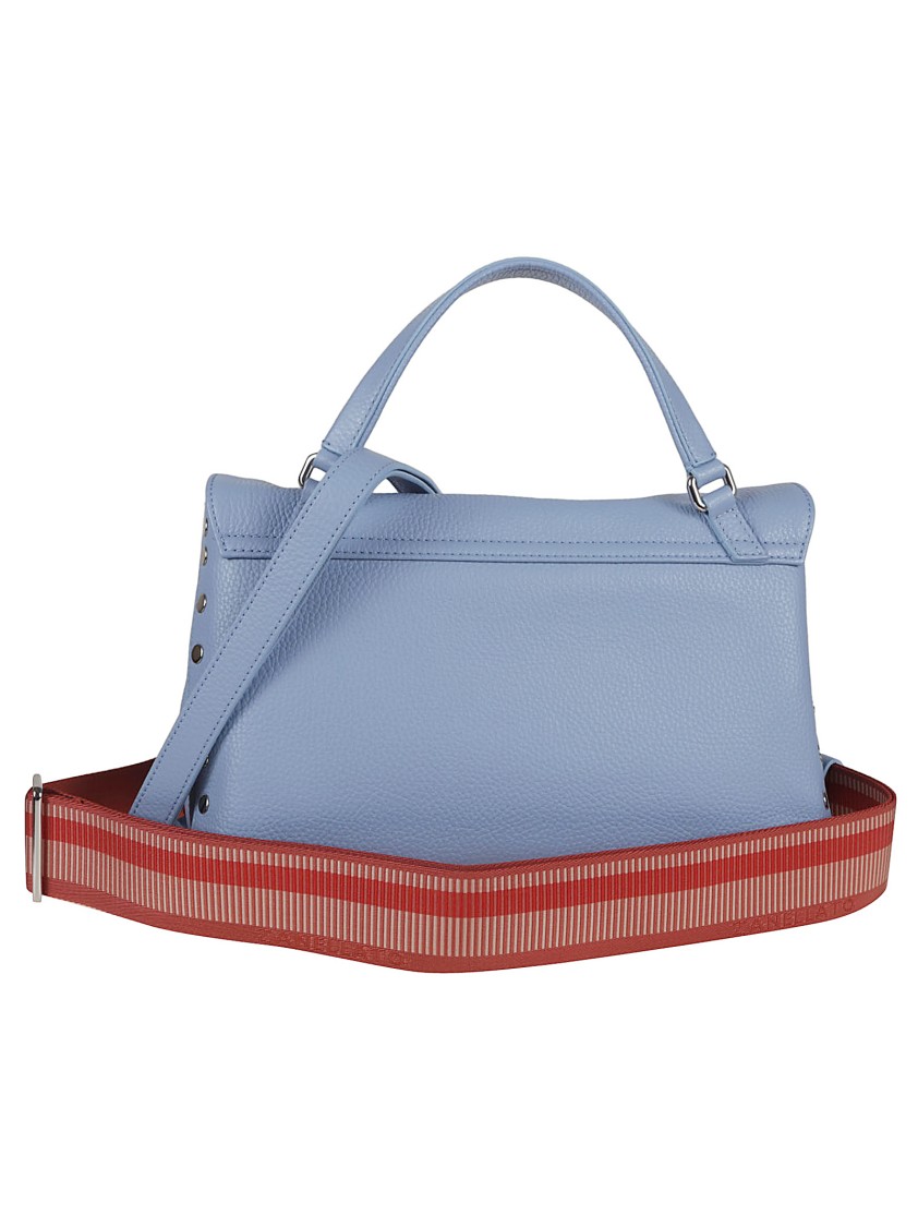 Zanellato Calf Leather Handbag With Removable Straps In Blue