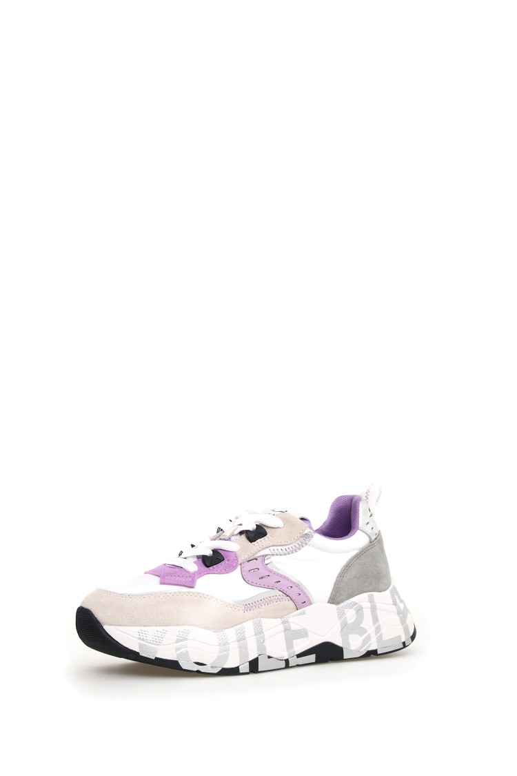 VOILE BLANCHE VOILE BLANCHE LIGHT PINK SNEAKERS WITH SOFT TEXTURES