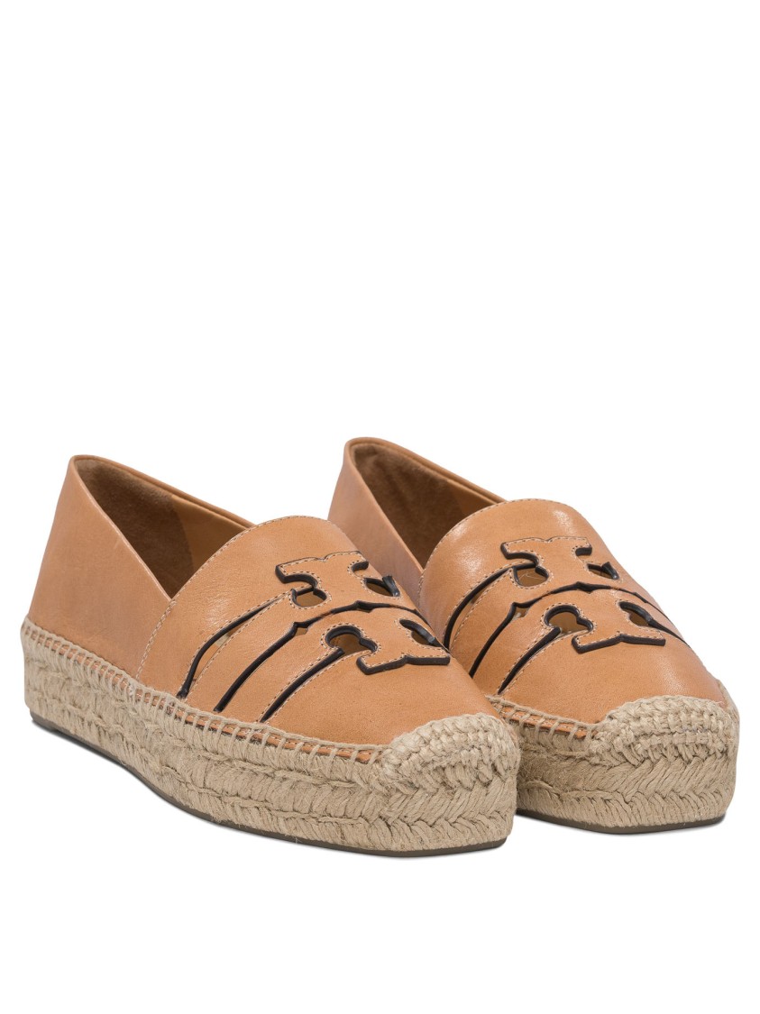 Tory Burch Beige Espadrilles With Woven Jute Sole In Brown