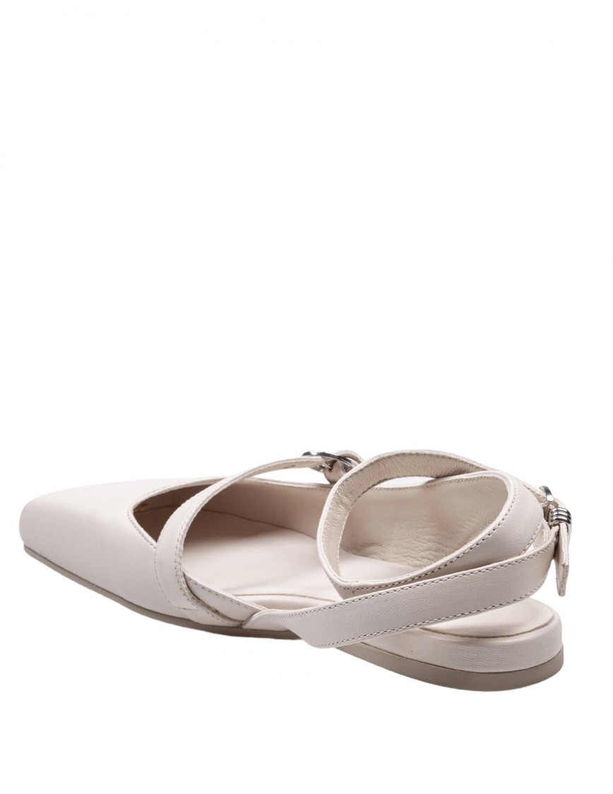 Shop Vic Matie Vic Matié Ballerina Shoes With Neckline In White