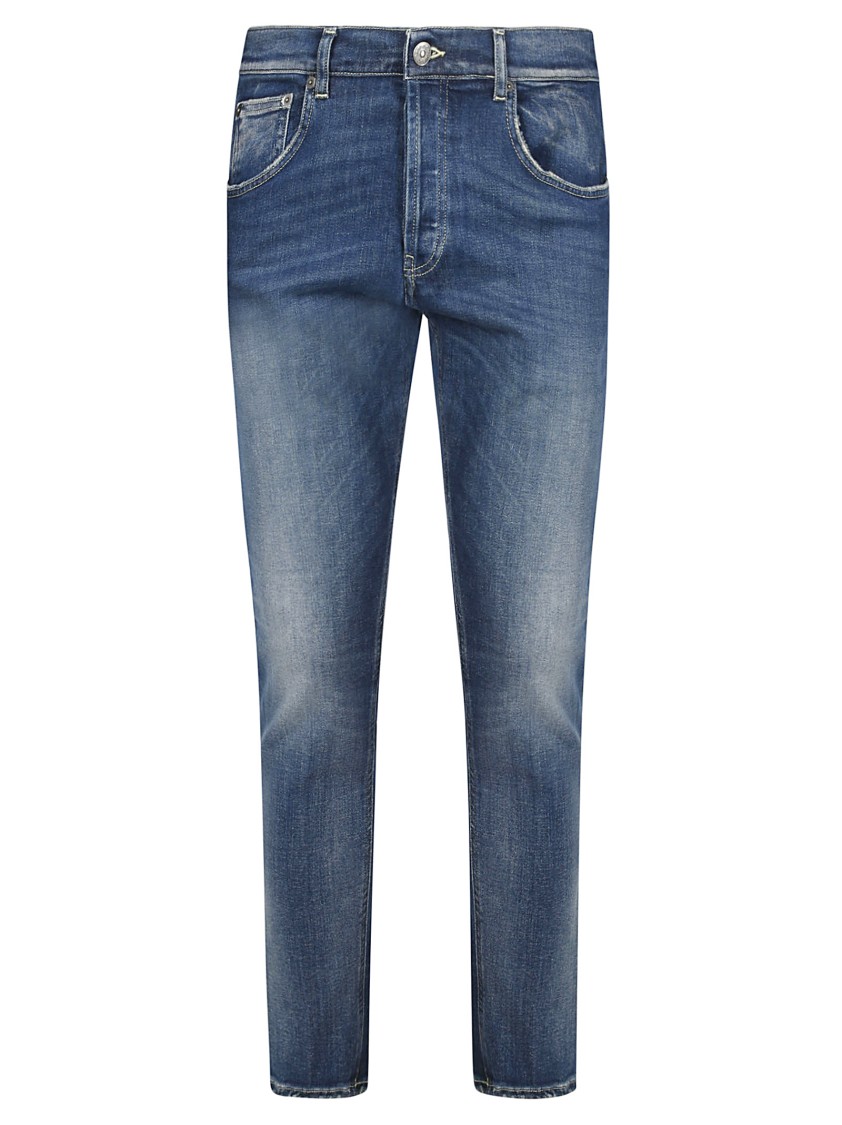 Dondup Five-pocket Carrot Slim Fit Jeans In Stretch Denim