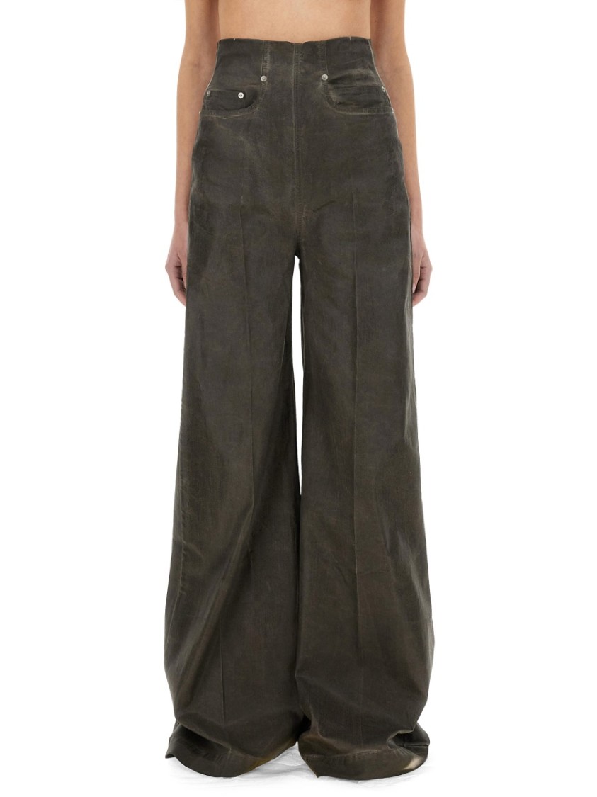 Shop Rick Owens Drkshdw Drkshdw By Rick Owens "dirt Cooper" Denim Pants In Grey