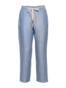 パンツ Barba Joke Straight Trousers In Light Blue Linen Barba Joke Straight Trousers In Light Blue Linen | THE LIST
