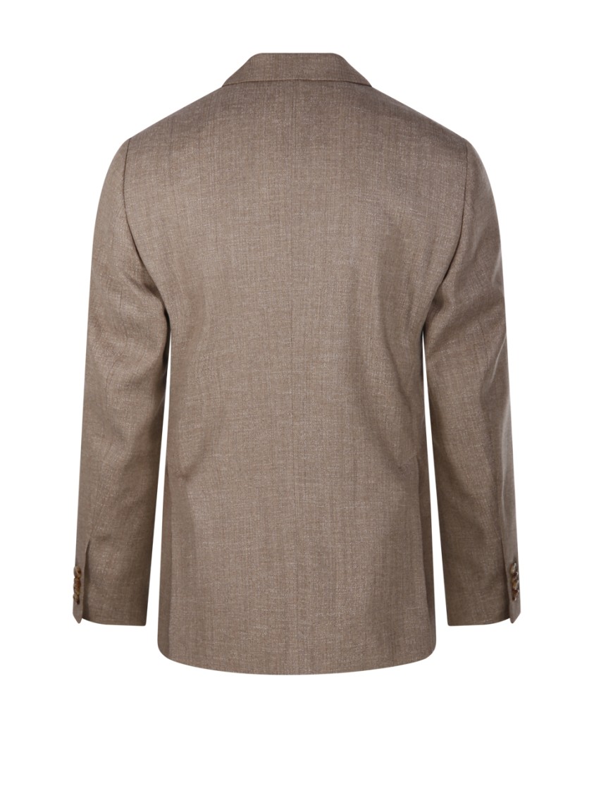 Lardini Tailored Blazer With Notched Lapel In Brown