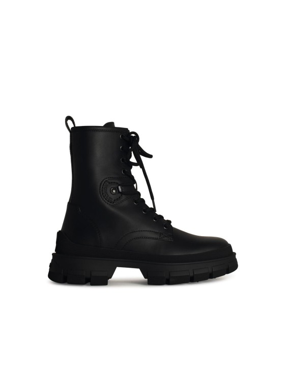 ロングブーツ MONCLER 'hevea' black matte leather ankle boots Moncler Hevea' Black Matte Leather Ankle Boots | THE LIST