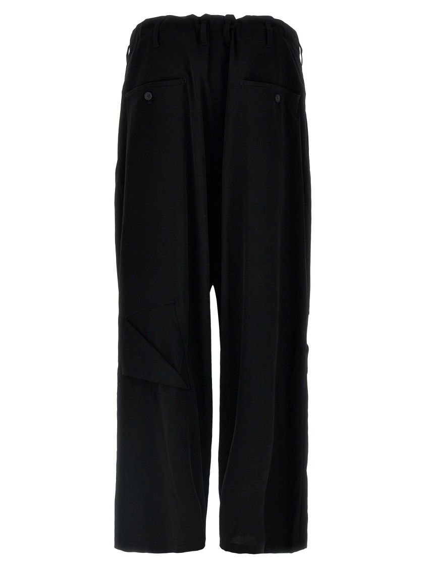 Yohji Yamamoto Ta Tuxedo Cut-out Detail Pants Black In Black