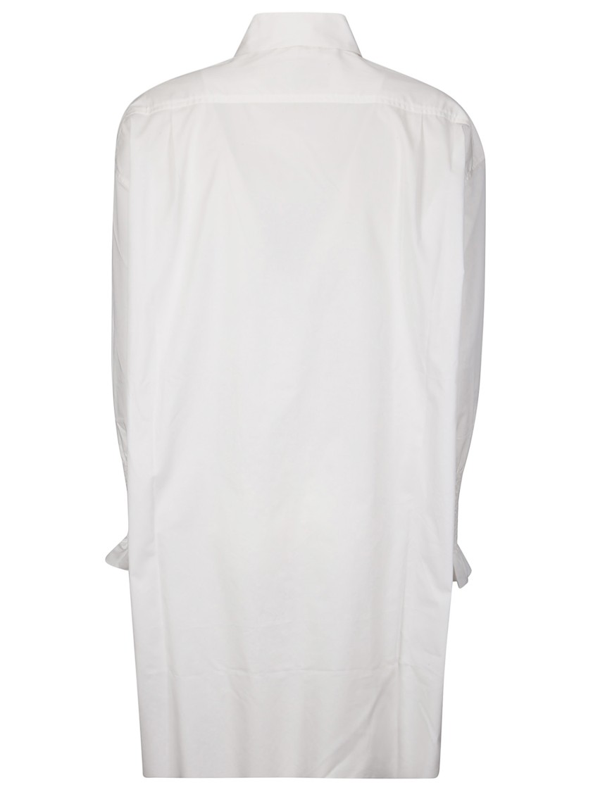 Marques' Almeida Cap Sleeve T-shirt With Frill And Lace Hem In White
