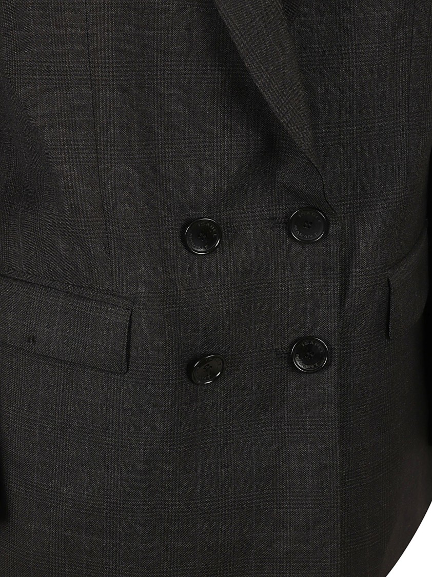 Isabel Marant Double-breasted Tailored Jacket With Notched Lapel In Black