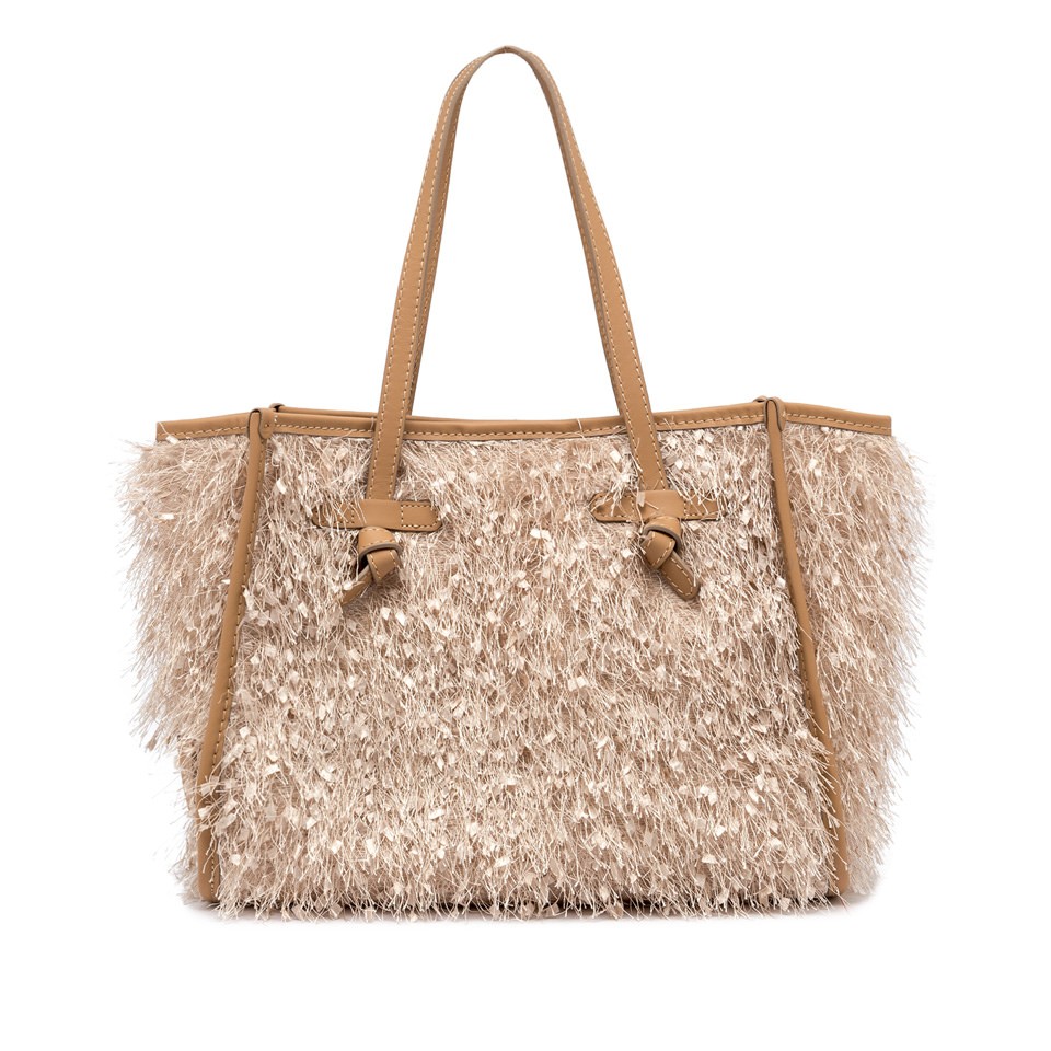 Gianni Chiarini Marcella Textured Shoulder Bag With Leather Accents