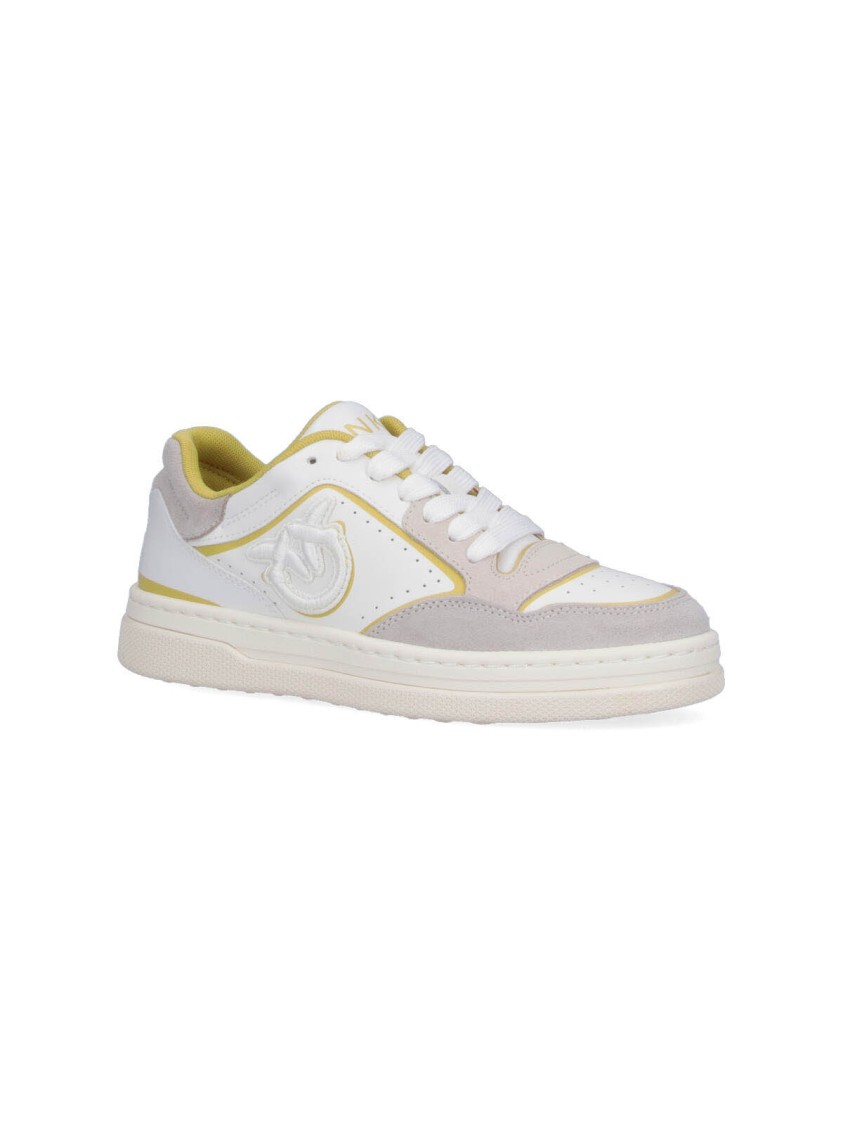 Shop Pinko Logo Low-top Sneakers – White/nylon