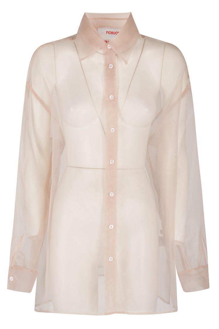 Fiorucci Organza Shirt With Contrast Embroidery