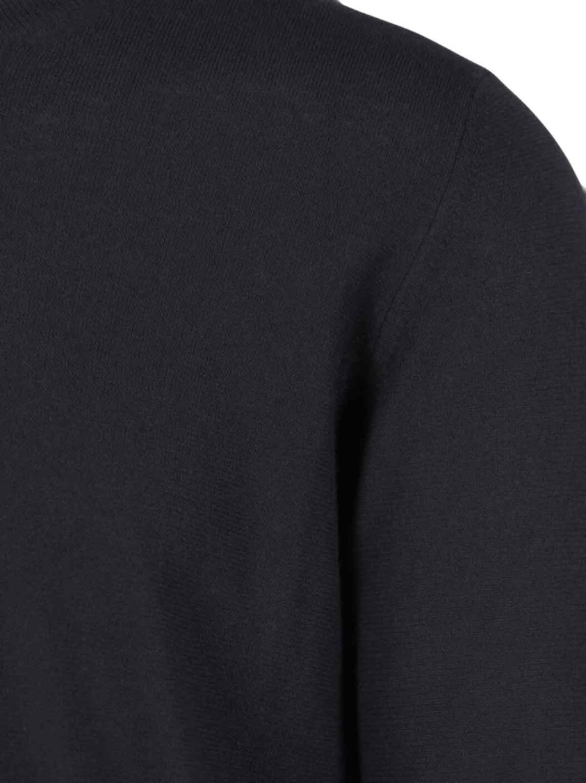 Loro Piana Ribbed Crewneck Sweater With Long Sleeves In Blue