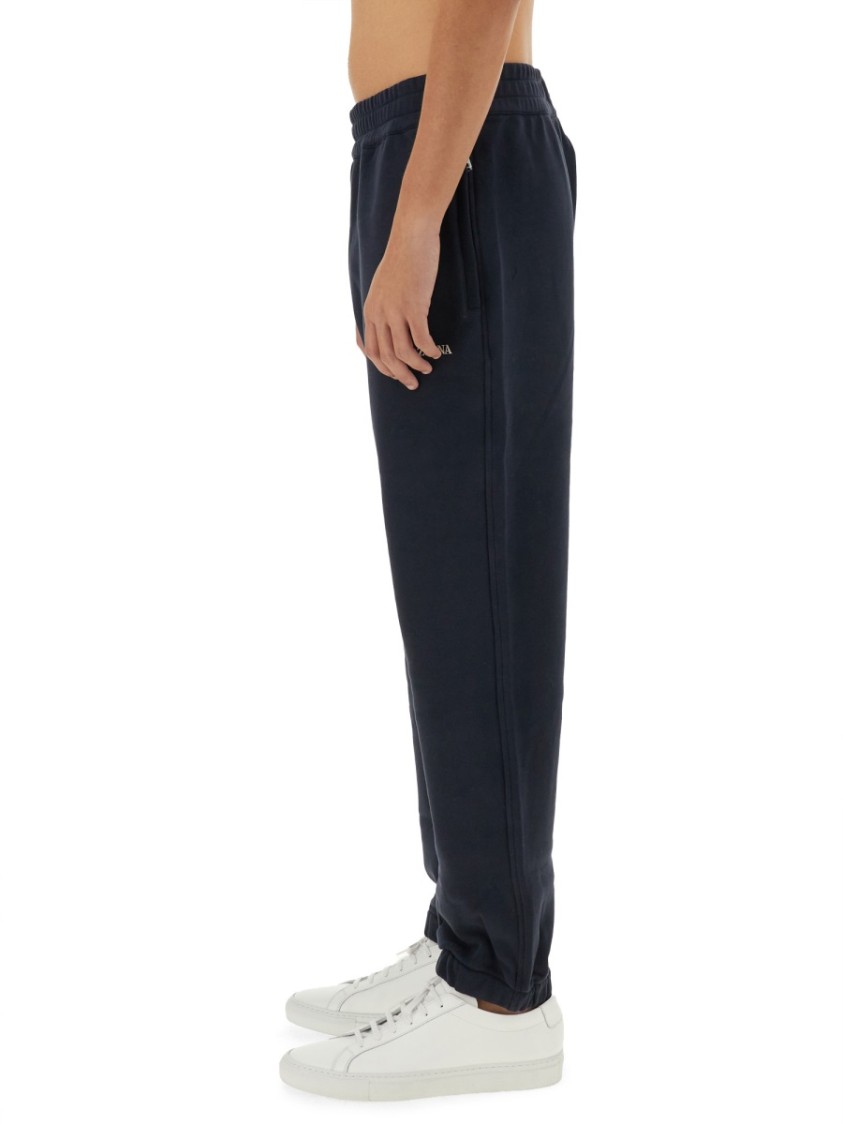 Zegna Jogging Pants With Subtle Logo Detail In Black