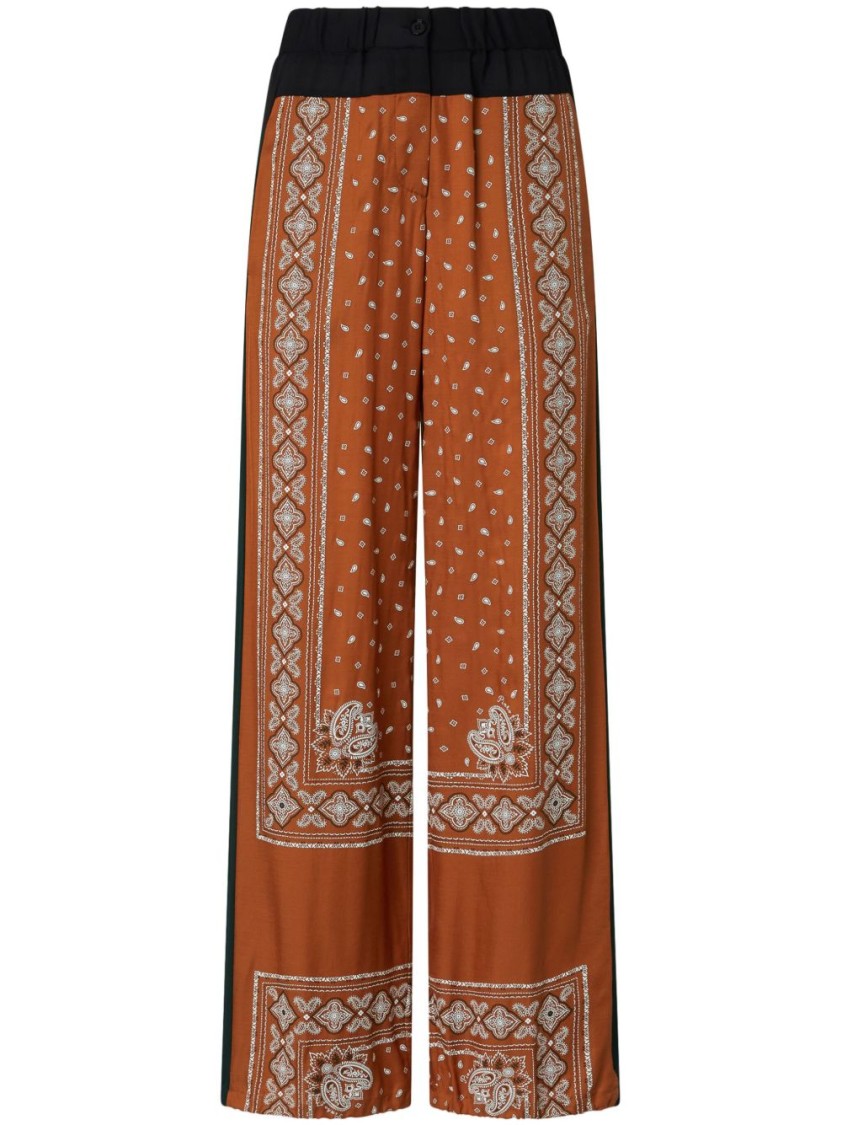 Pinko Wide Bandana Pattern Pants