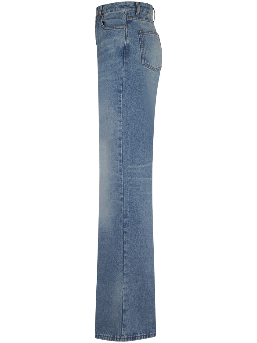 Ami Alexandre Mattiussi Ami Flare Fit Jeans With High Waist In Blue