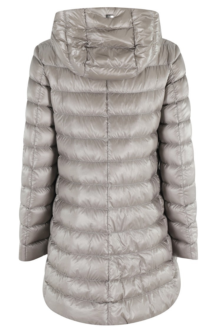 Herno A-shape Puffer Jacket In Silver