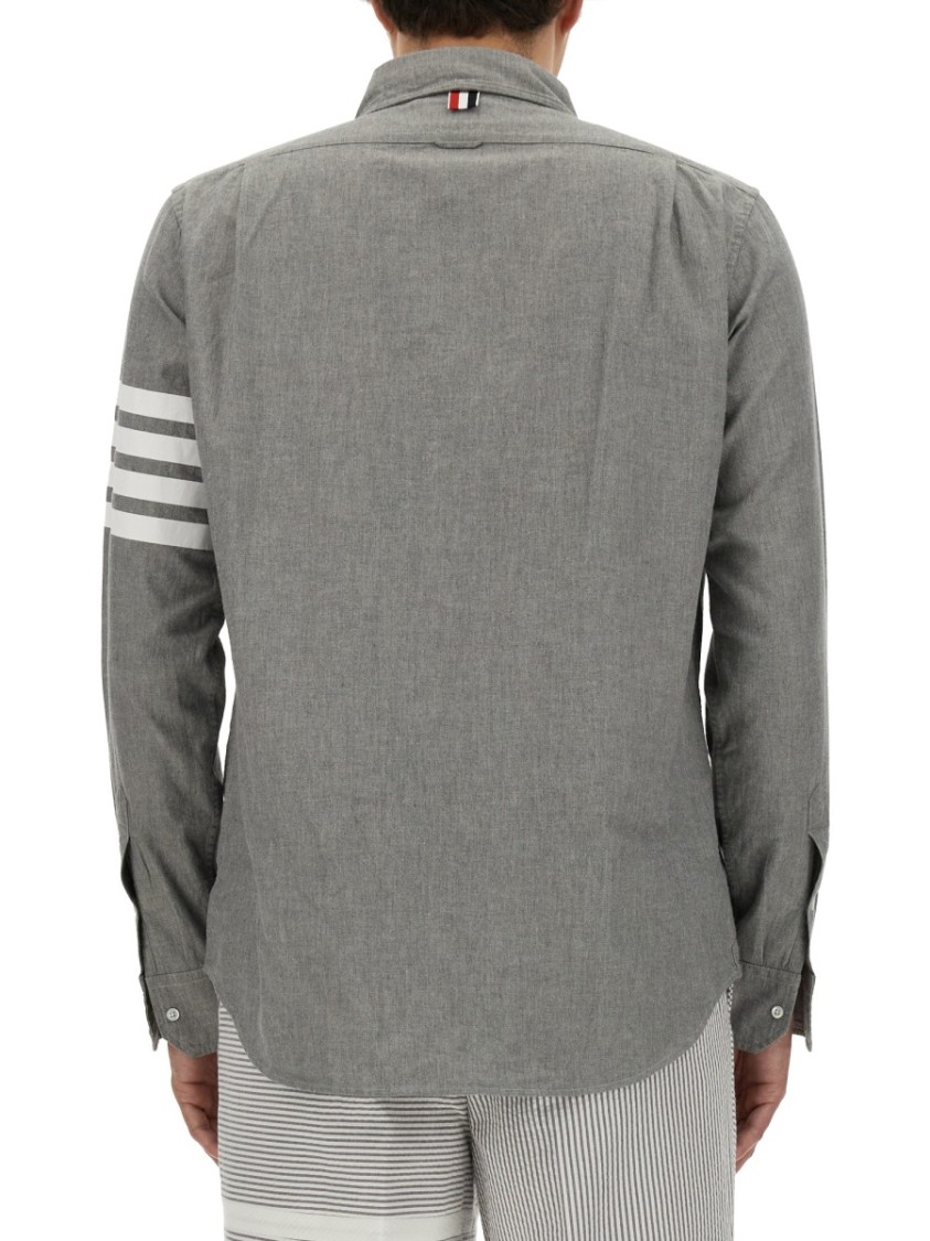 Thom Browne Chemise Ample En Coton In Grey