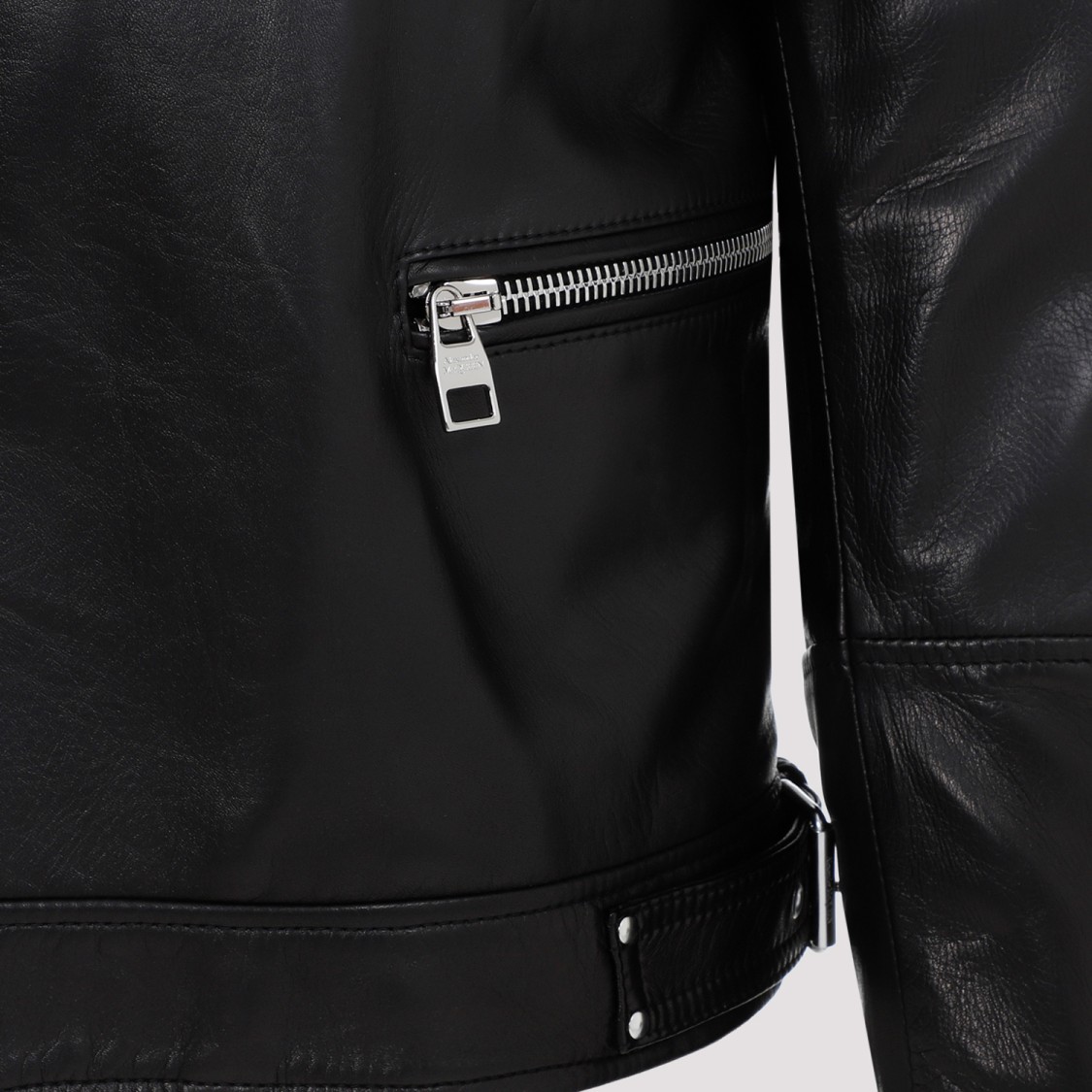 ジャケットその他 alexander mcqueen LEATHER JACKET (751991/Q5HXS 1000 BLACK) Alexander McQueen - Black leather jacket with inserts
