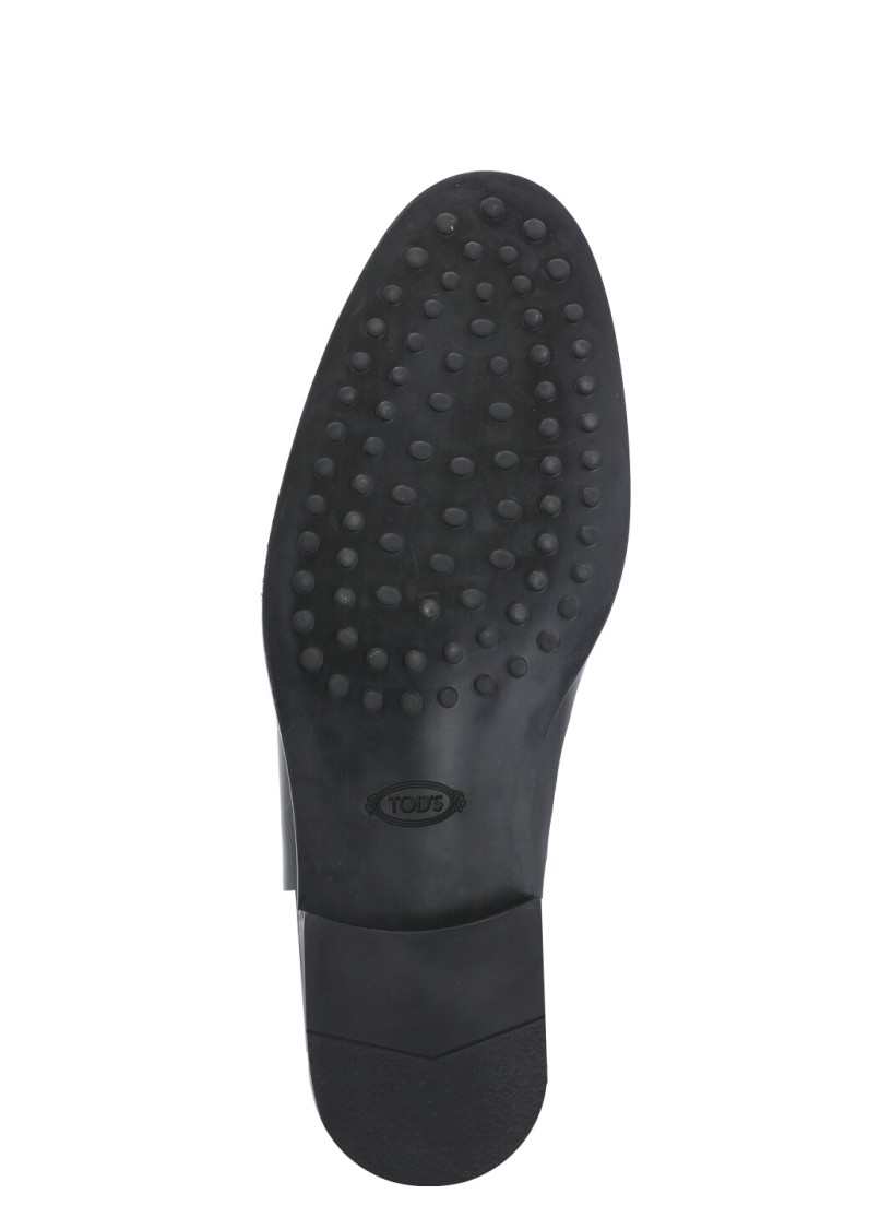 Tod's Smooth Leather Loafers In Black