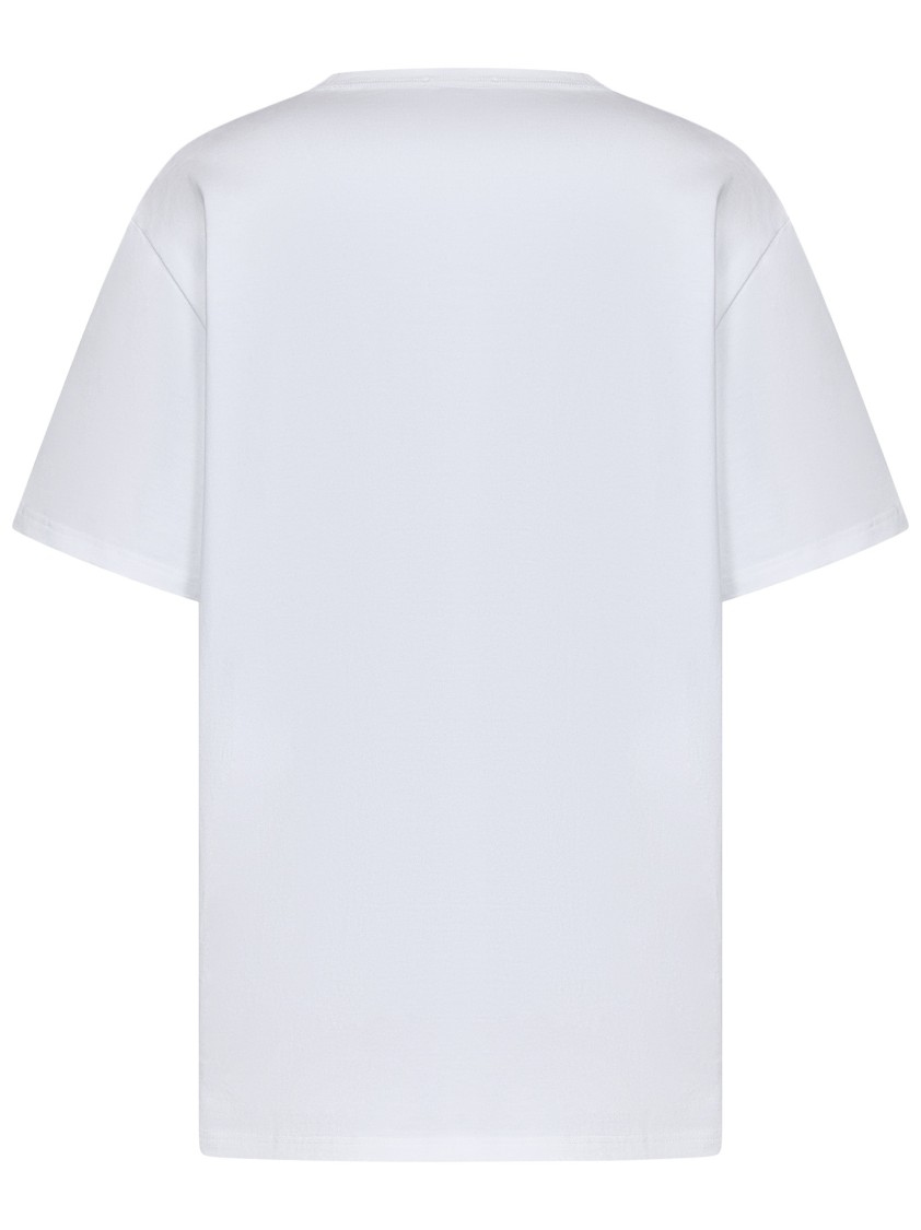 Alexander Mcqueen Loose Fit Cotton T-shirt With Crew Neck And Lateral Slits In White