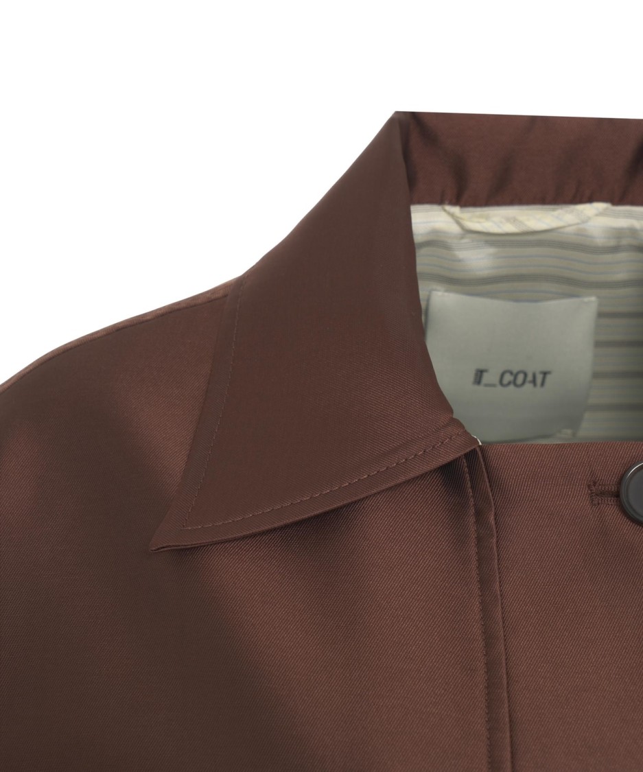 T Coat Brown Oversize Vest With Button Closure In Brown