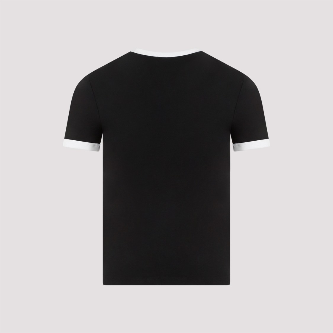 Courrèges Reedition Bumpy Contrast T-shirt In Black