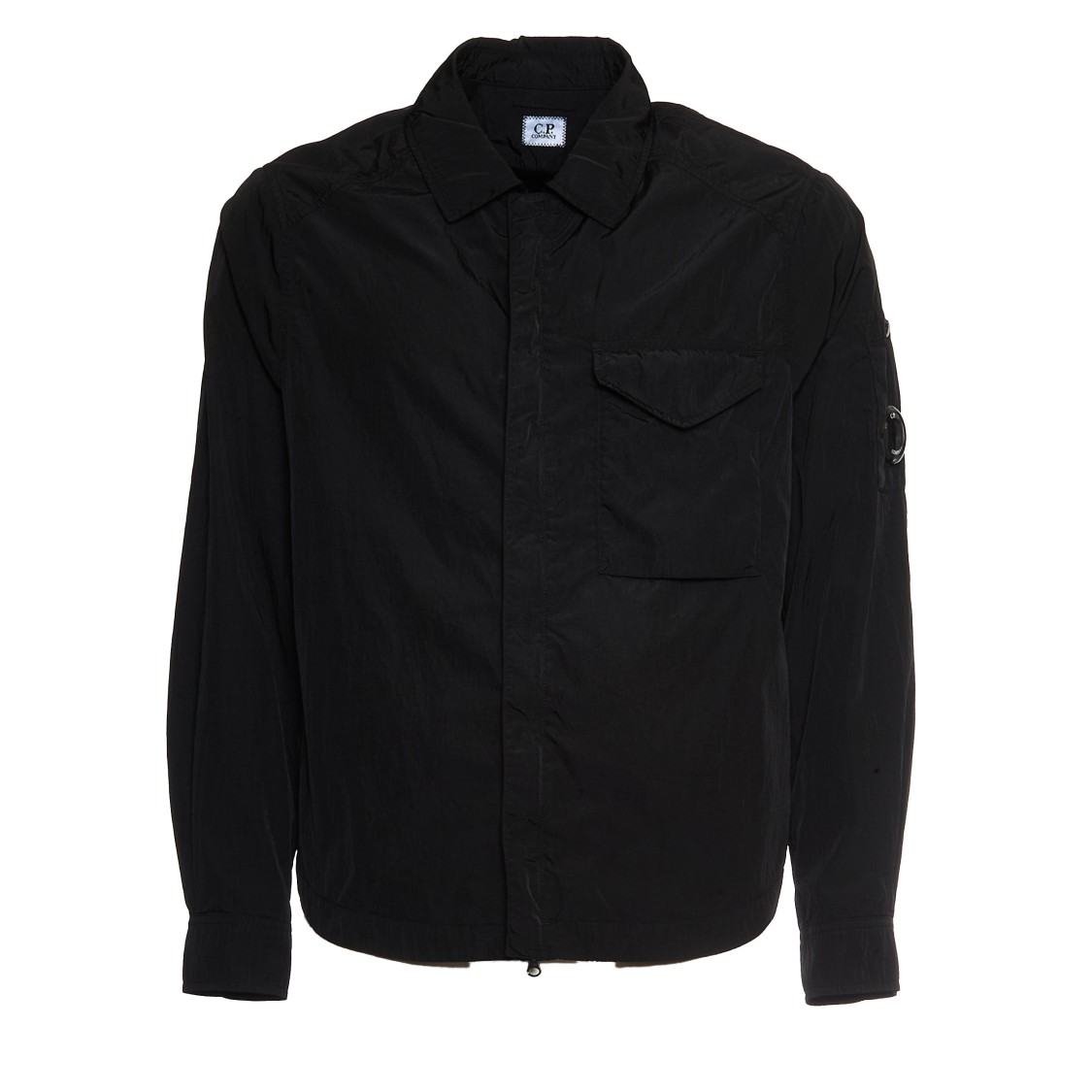C.p. Company Chrome-r Full Zip Overshirt - Black