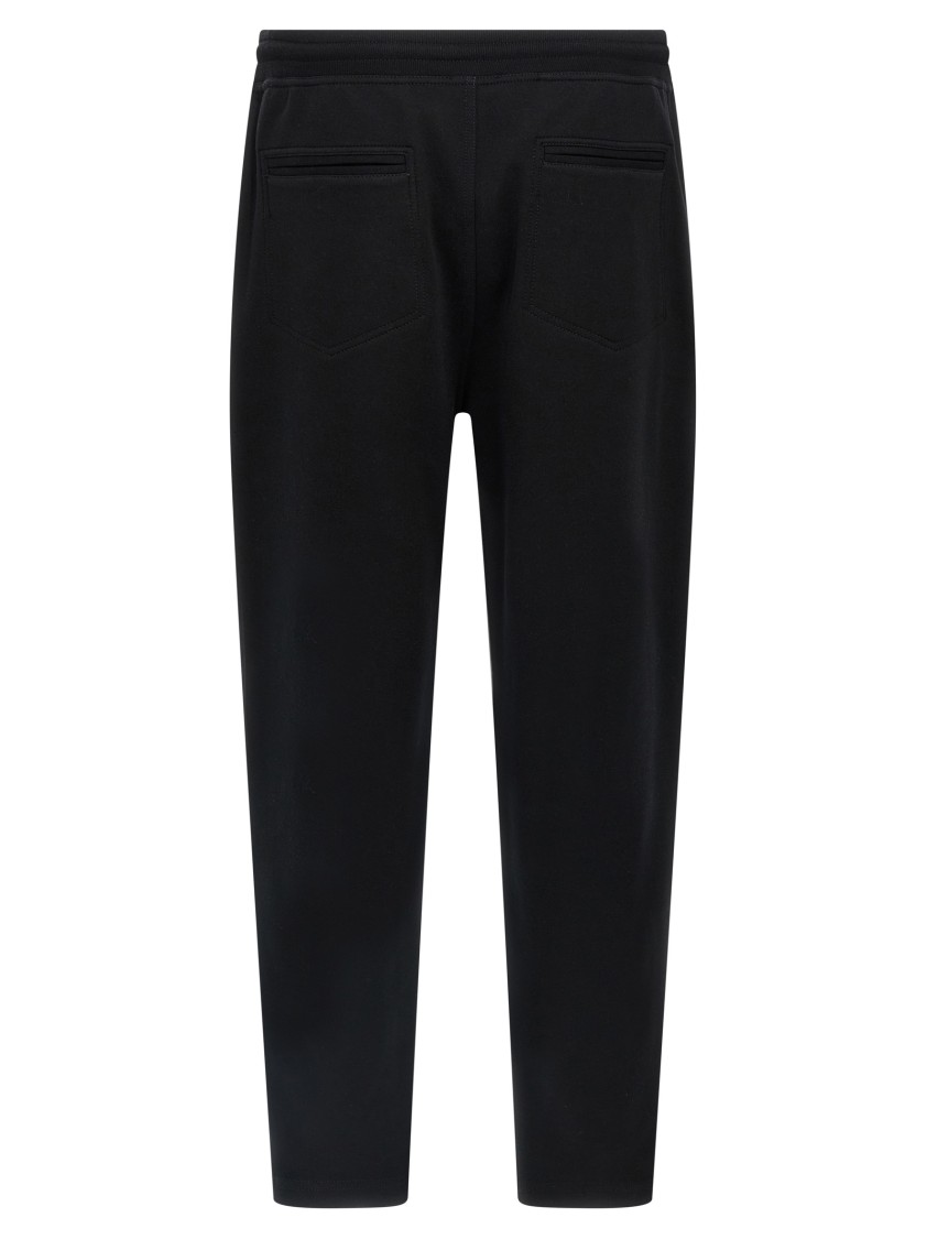 Brunello Cucinelli Silk And Cashmere Blend Joggers In Black