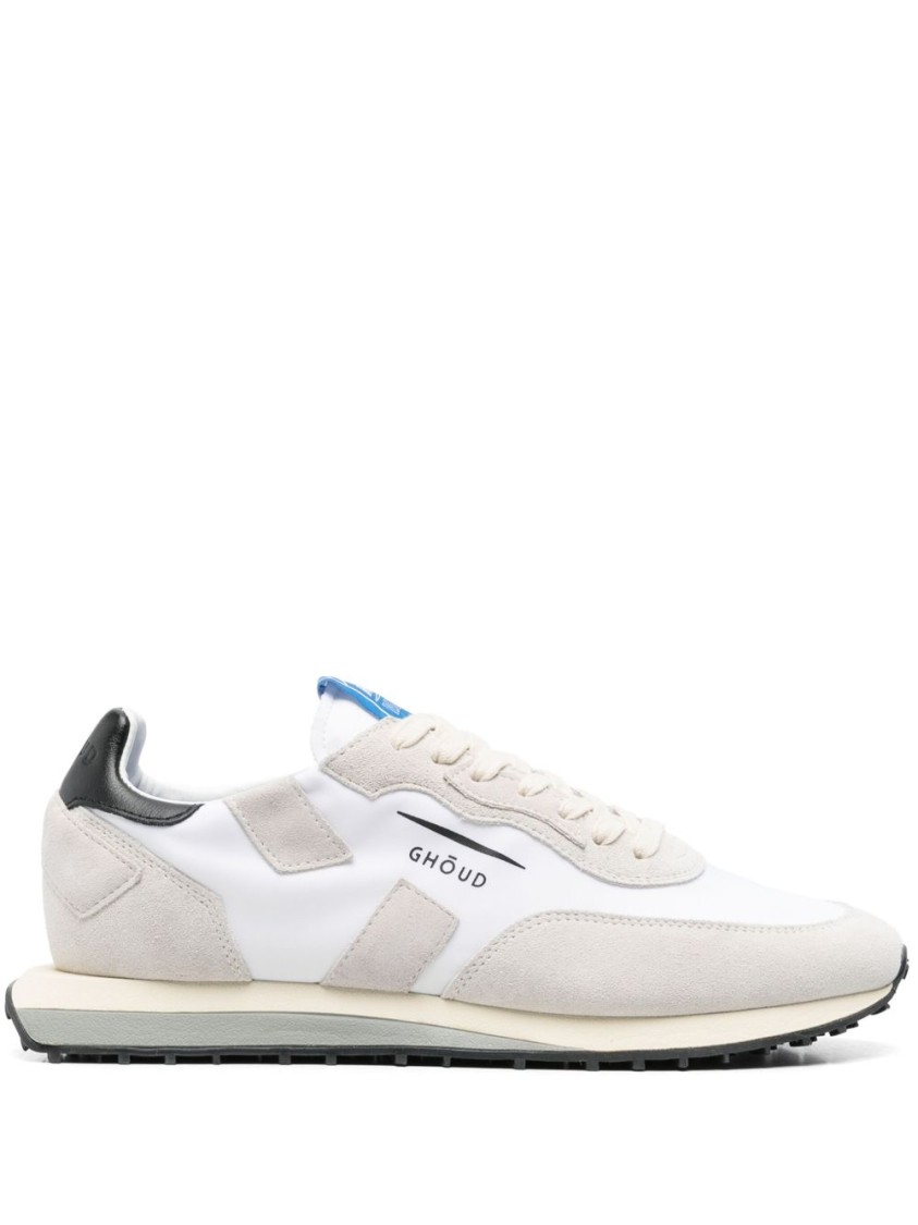 Ghoud Premium Fabric Blend Black Sneakers In White