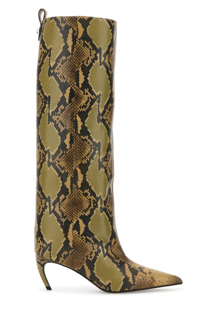 Attico Stivali Lea In Pelle Stampata  Donna In Brown