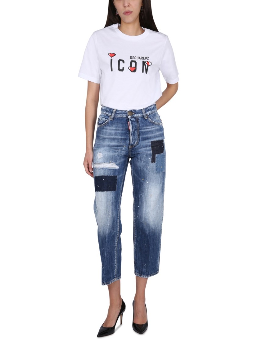 Shop Dsquared2 Blue Boston Jeans