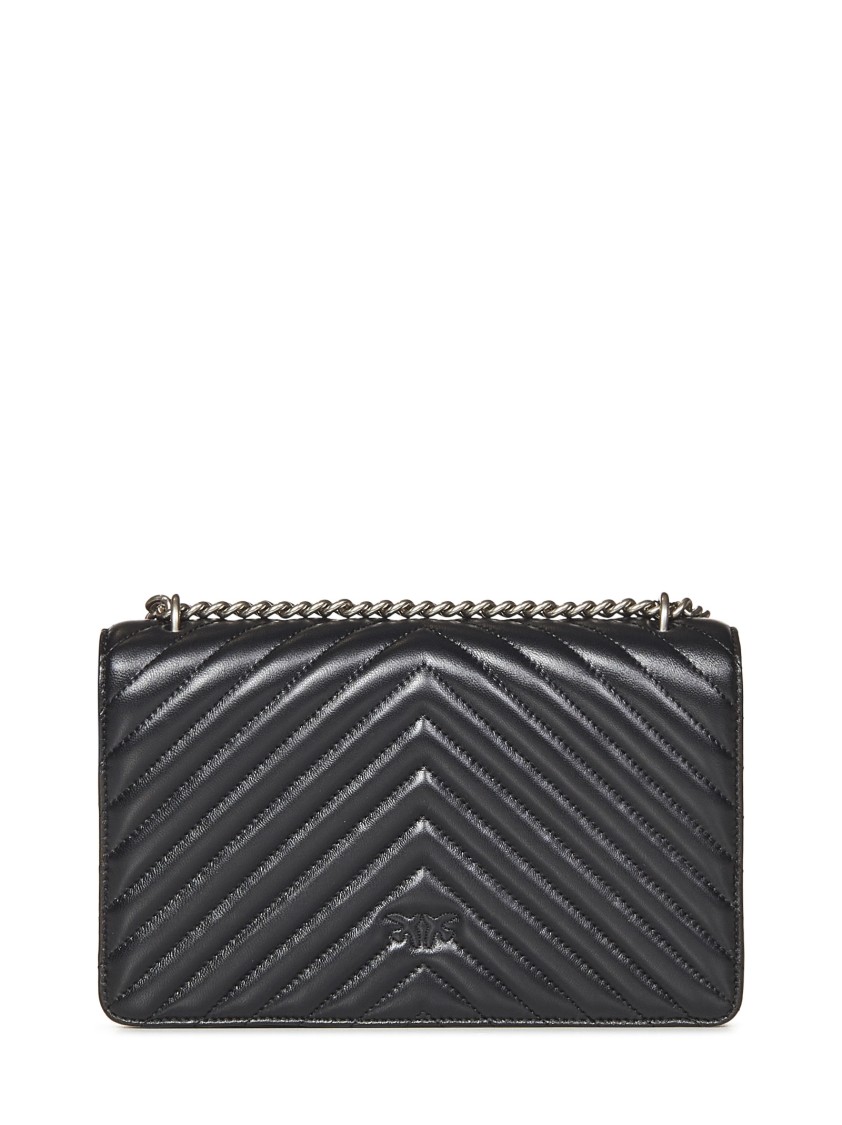 Pinko Chevron-quilted Nappa Shoulder Bag With Chain Strap