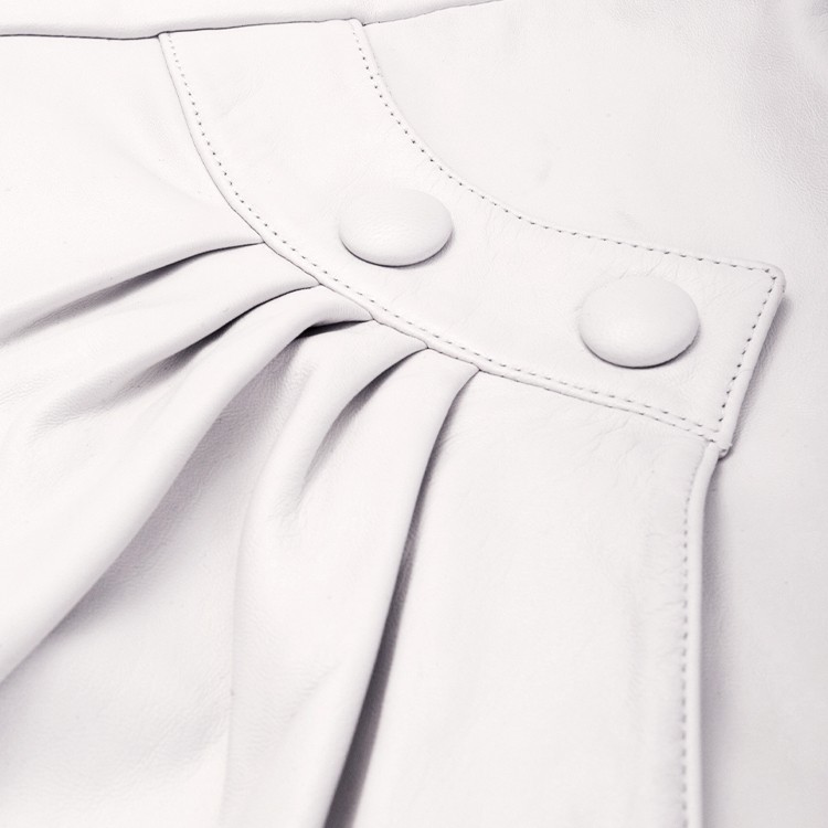 Isabel Marant Sculpted Leather Evening Dress With Tulip Hem In White
