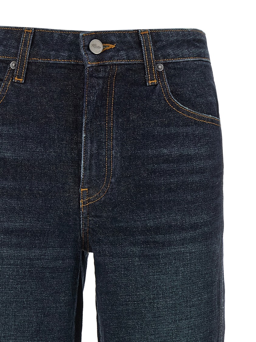 Khaite Belt Loop Denim Trousers In Black